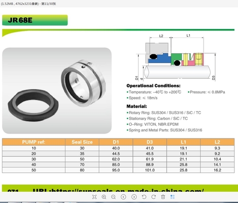 Wave Spring Mechanical Seal For Aesseal W04 Johnson Classic Seal